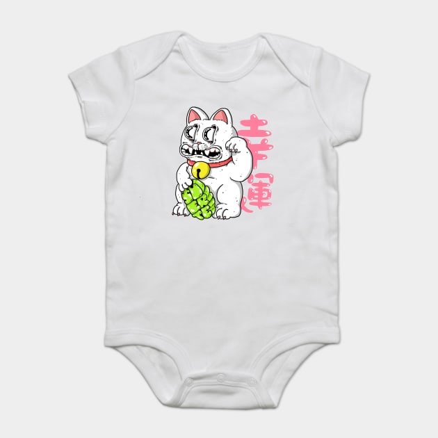 Lucky Cat Baby Bodysuit by Stefilustra